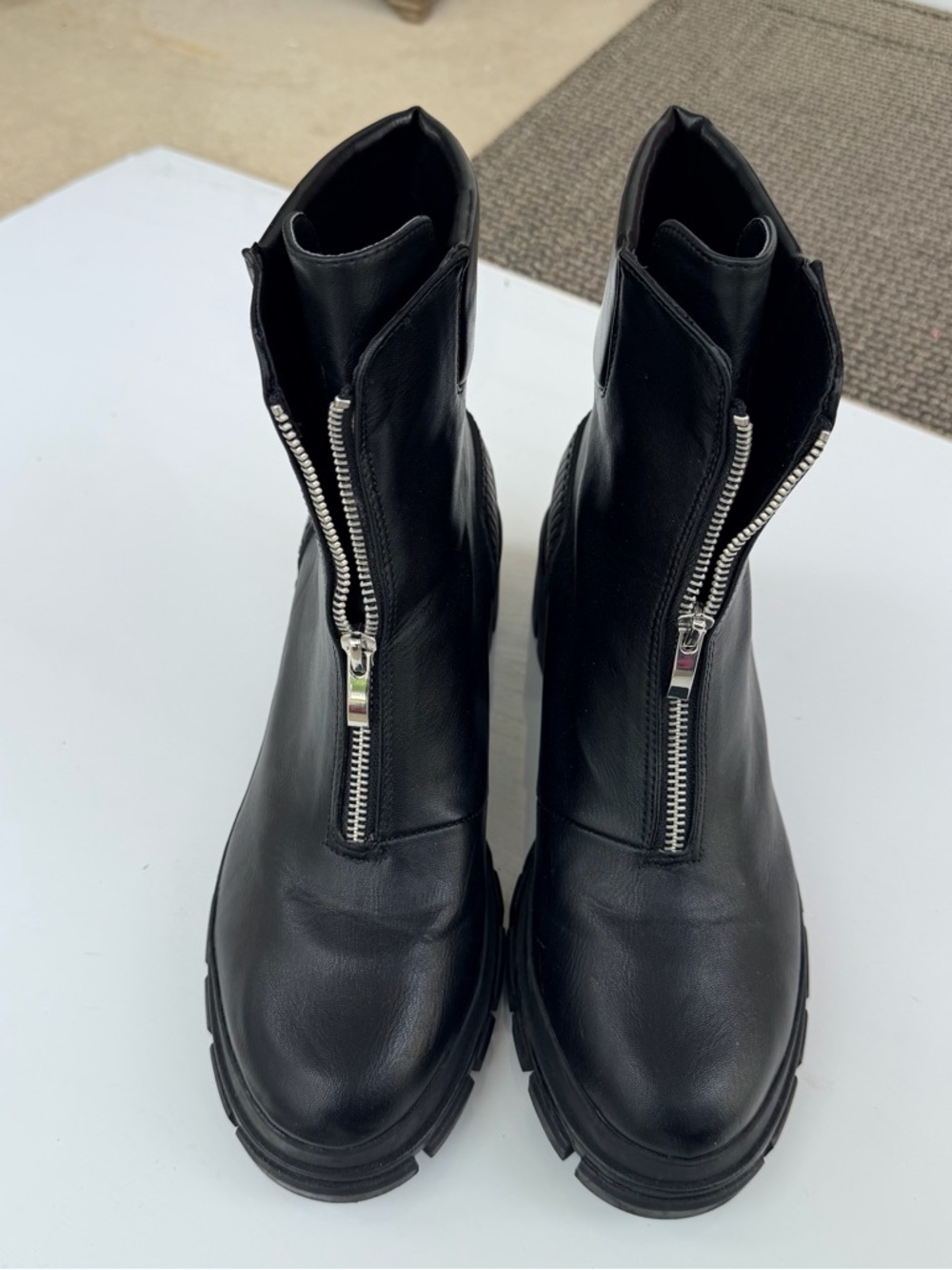 🆕without the tag Mix No. 6 Black Moto Boots with Zipper